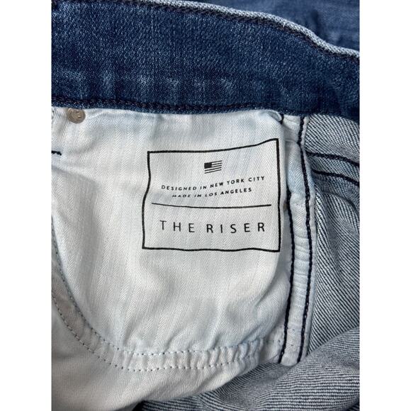 AYR Jeans 26 Womens The Riser Skinny High Waist Dark Wash Raw Hem Denim - Picture 8 of 16